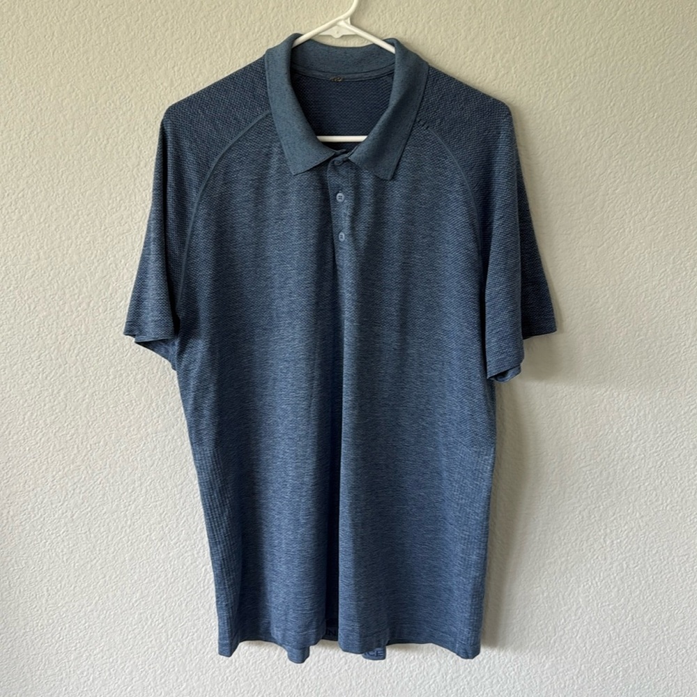 Lululemon SS Polo‎ Shirt men XXL Blue